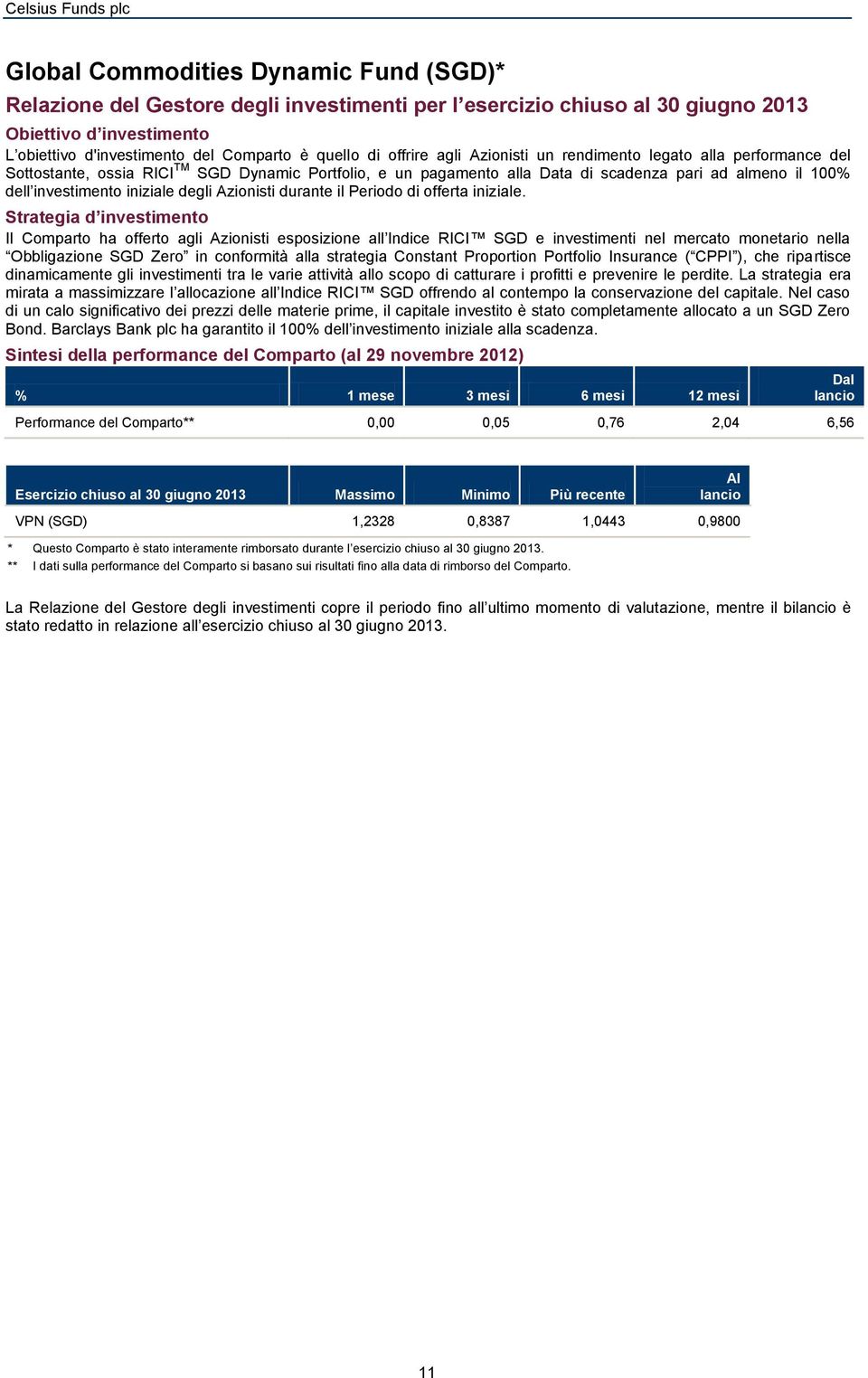 degli sti durante il Periodo di offerta iniziale.