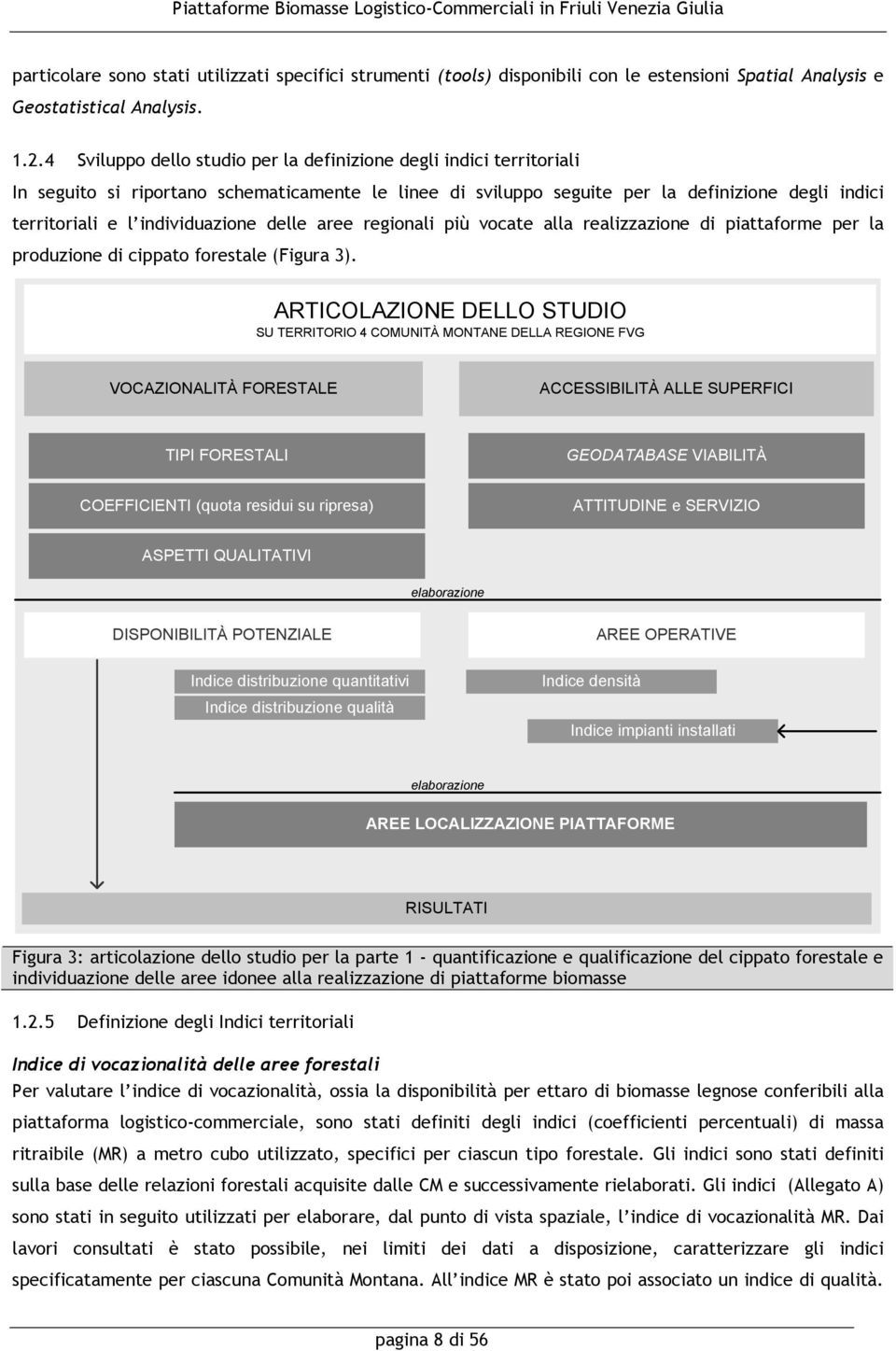 individuazione delle aree regionali più vocate alla realizzazione di piattaforme per la produzione di cippato forestale (Figura 3).