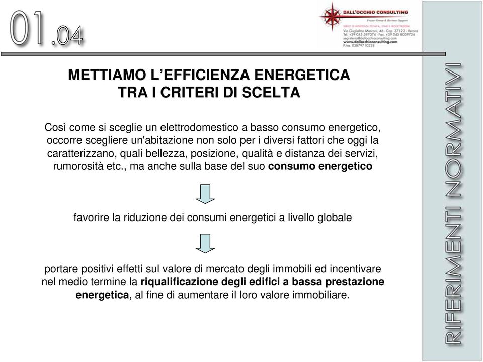 , ma anche sulla base del suo consumo energetico favorire la riduzione dei consumi energetici a livello globale portare positivi effetti sul valore di