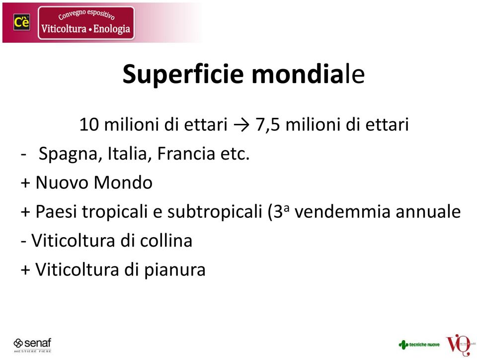 + Nuovo Mondo + Paesi tropicali e subtropicali (3 a