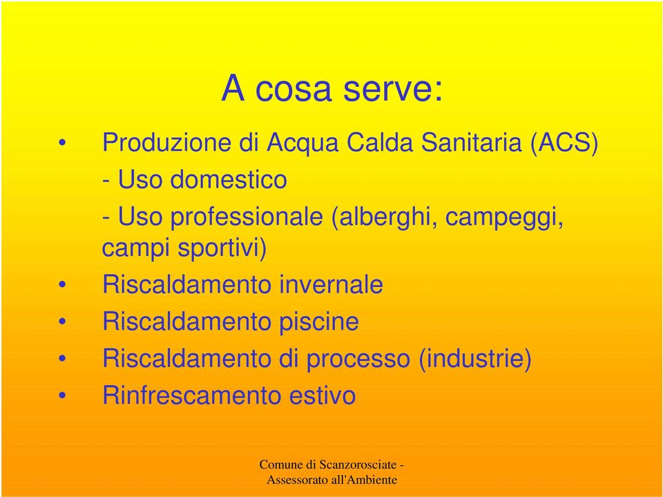 campi sportivi) Riscaldamento invernale Riscaldamento