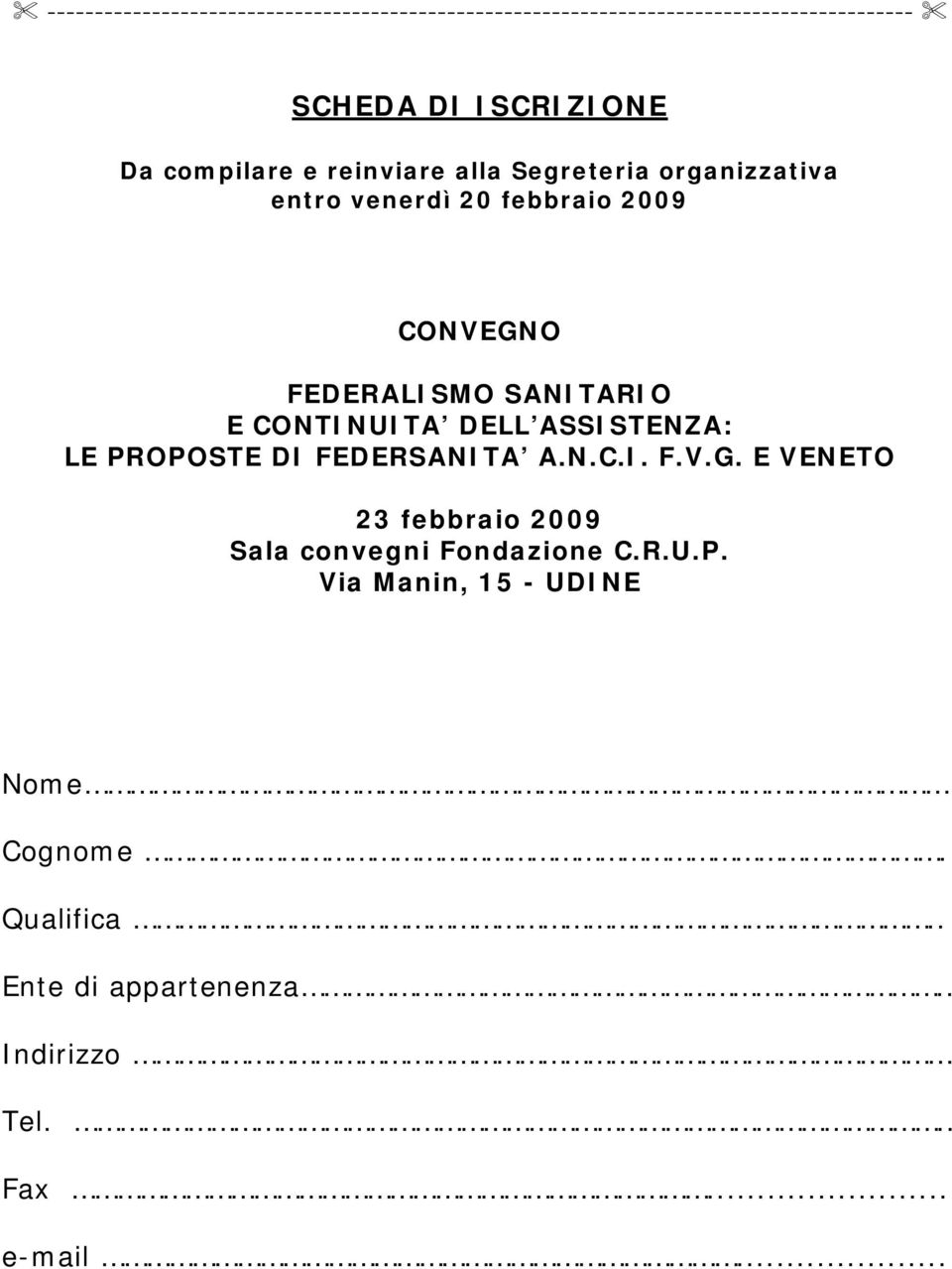 CONTINUITA DELL ASSISTENZA: LE PROPOSTE DI FEDERSANITA A.N.C.I. F.V.G.