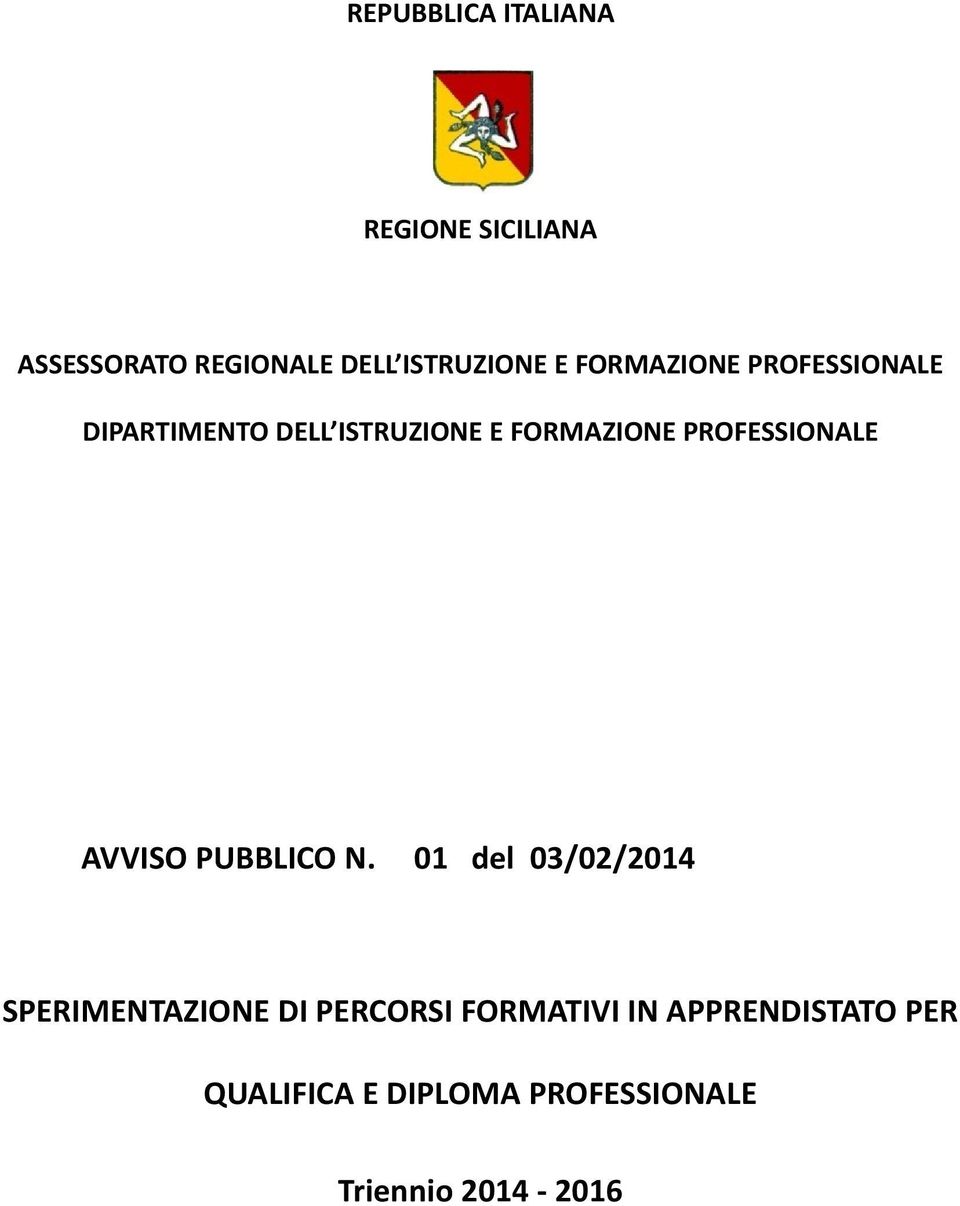 PROFESSIONALE AVVISO PUBBLICO N.