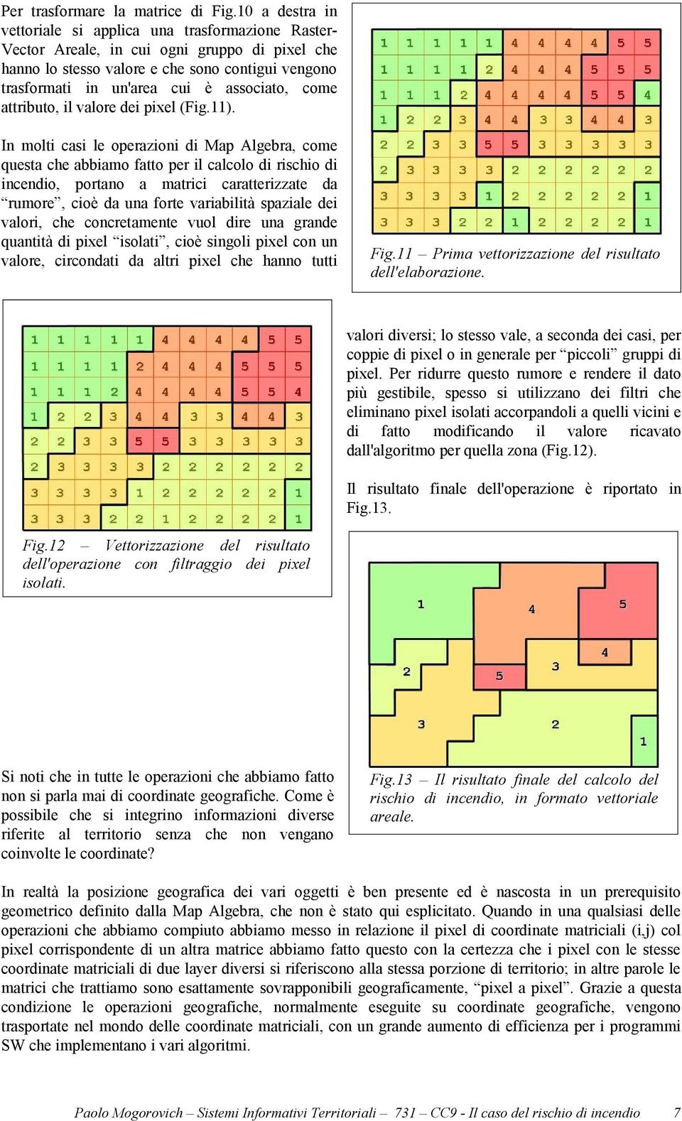 associato, come attributo, il valore dei pixel (Fig.11).