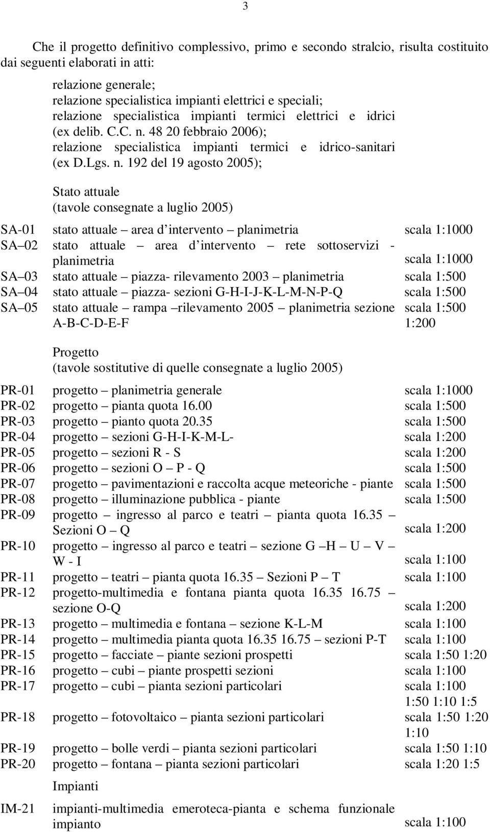 48 20 febbraio 2006); relazione specialistica impianti termici e idrico-sanitari (ex D.Lgs. n.