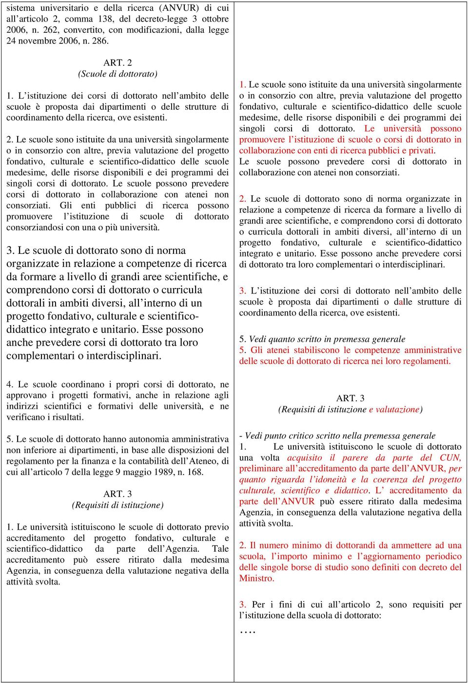 Le scuole sono istituite da una università singolarmente o in consorzio con altre, previa valutazione del progetto fondativo, culturale e scientifico-didattico delle scuole medesime, delle risorse