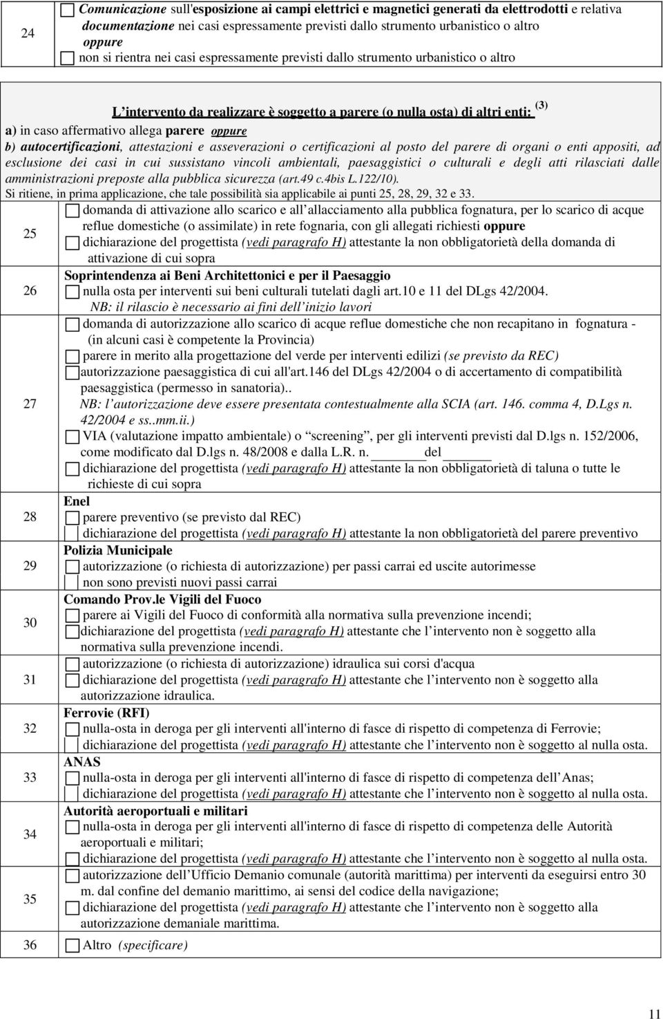 autocertificazioni, attestazioni e asseverazioni o certificazioni al posto del parere di organi o enti appositi, ad esclusione dei casi in cui sussistano vincoli ambientali, paesaggistici o culturali