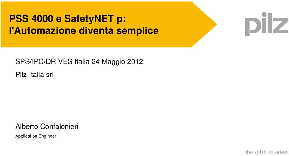 Italia 24 Maggio 2012 Pilz Italia srl