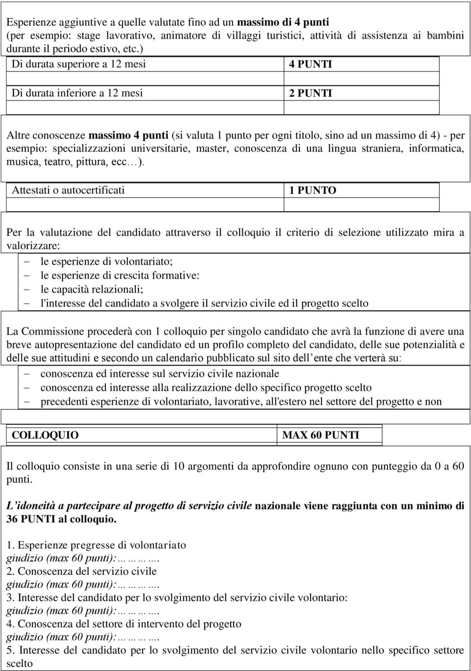 specializzazioni universitarie, master, conoscenza di una lingua straniera, informatica, musica, teatro, pittura, ecc ).