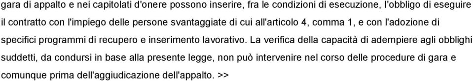 di recupero e inserimento lavorativo.