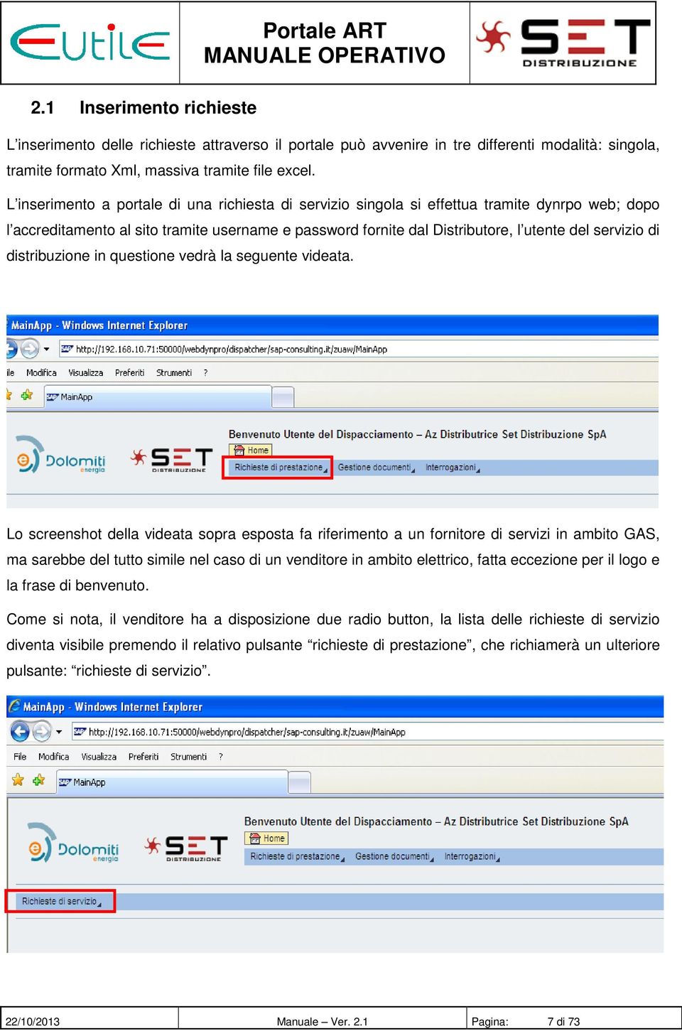 di distribuzione in questione vedrà la seguente videata.