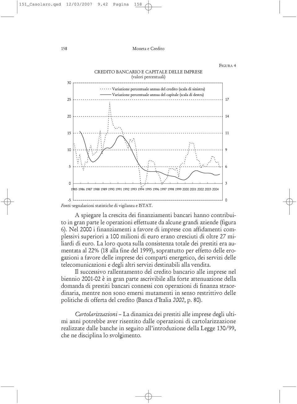 Nel 2000 i finanziamenti a favore di imprese con affidamenti complessivi superiori a 100 milioni di euro erano cresciuti di oltre 27 miliardi di euro.