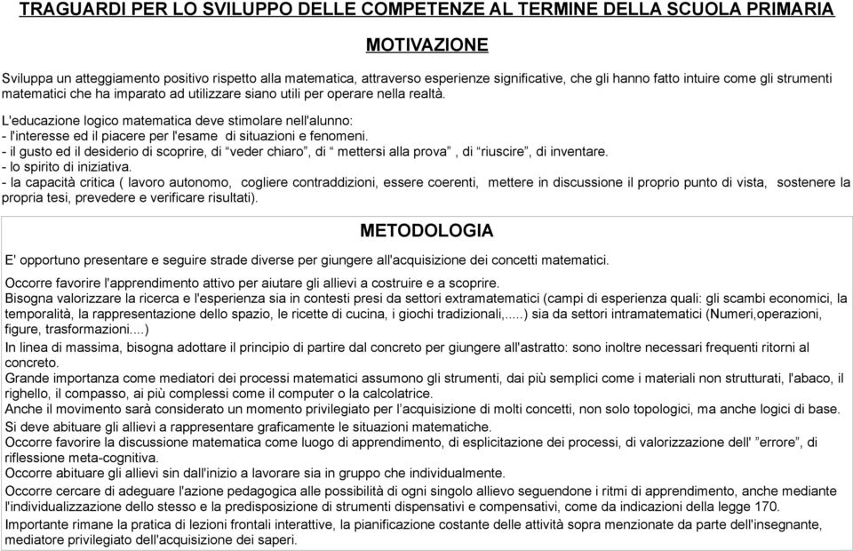 - il gusto ed il desiderio di scoprire, di veder chiaro, di mettersi alla prova, di riuscire, di inventare. - lo spirito di iniziativa.