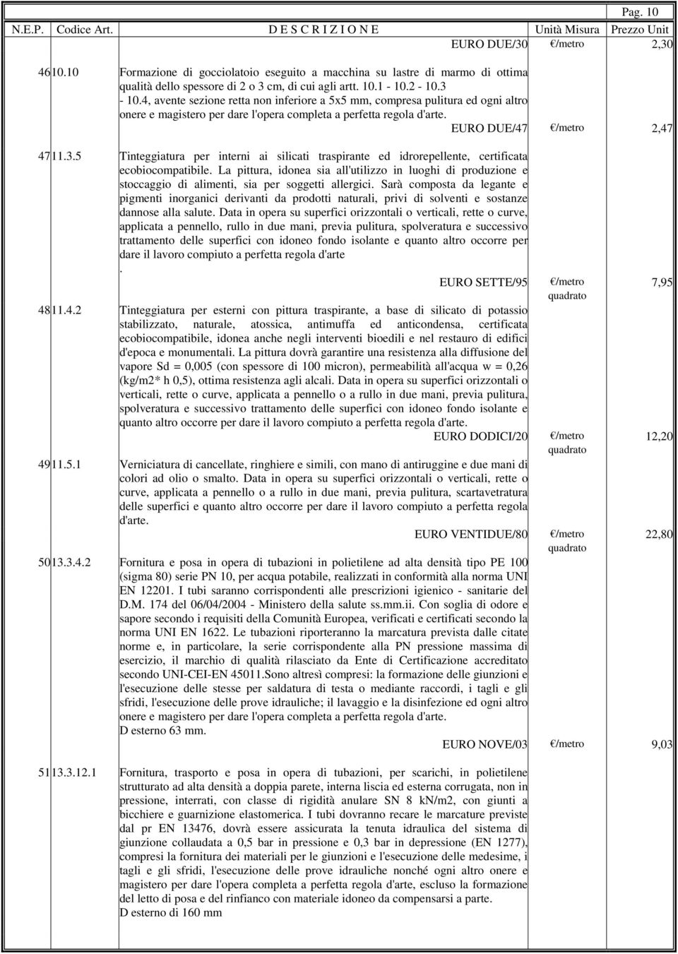 5 Tinteggiatura per interni ai silicati traspirante ed idrorepellente, certificata ecobiocompatibile.