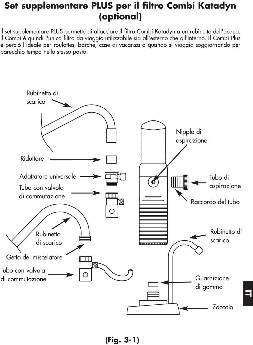 Il Combi Plus è perciò l'ideale per roulottes, barche, case di vacanza o quando si viaggia soggiornando per parecchio tempo nello stesso posto.