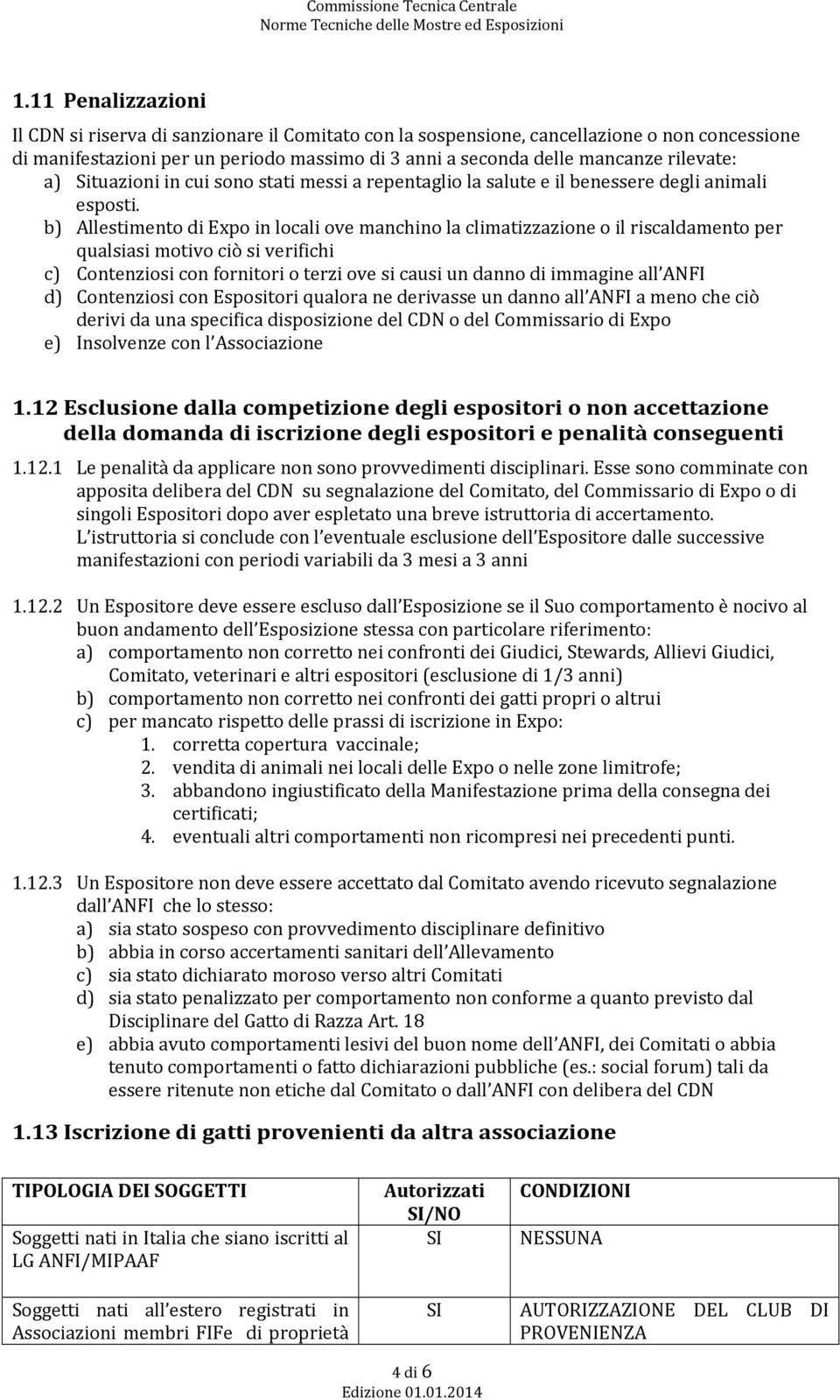 b) Allestimento di Expo in locali ove manchino la climatizzazione o il riscaldamento per qualsiasi motivo ciò si verifichi c) Contenziosi con fornitori o terzi ove si causi un danno di immagine all