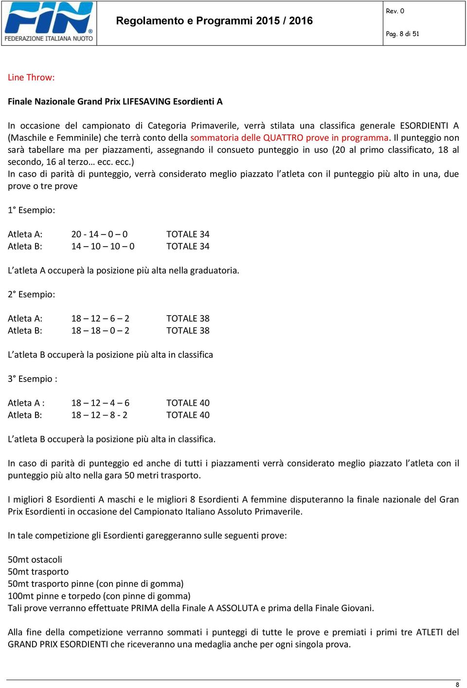 Il punteggio non sarà tabellare ma per piazzamenti, assegnando il consueto punteggio in uso (20 al primo classificato, 18 al secondo, 16 al terzo ecc.