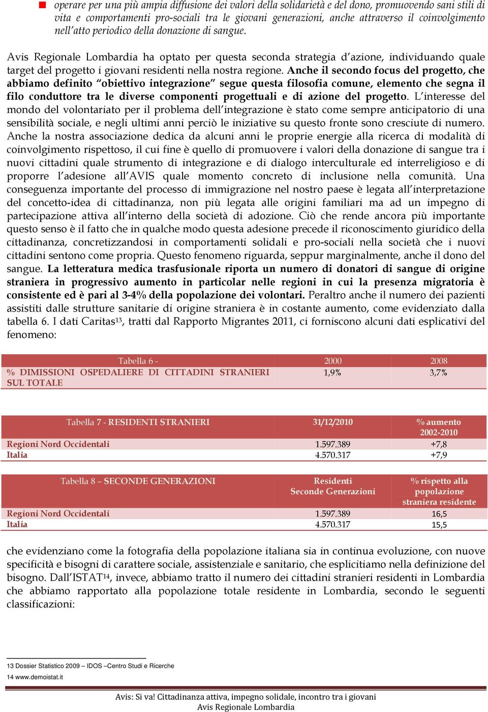 Anche il secondo focus del progetto, che abbiamo definito obiettivo integrazione segue questa filosofia comune, elemento che segna il filo conduttore tra le diverse componenti progettuali e di azione