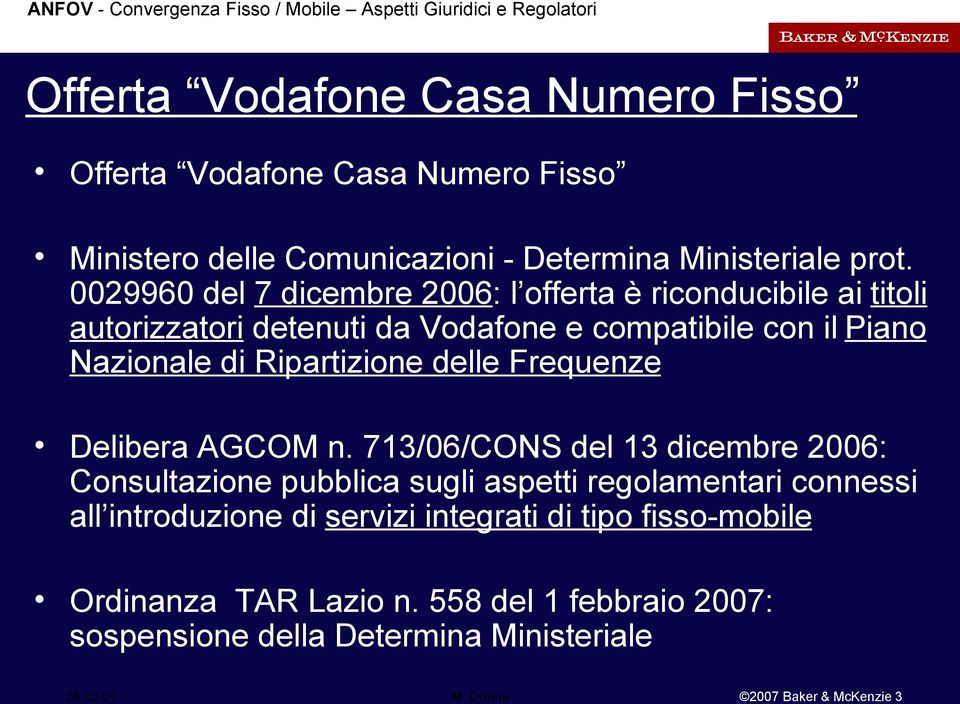 Ripartizione delle Frequenze Delibera AGCOM n.