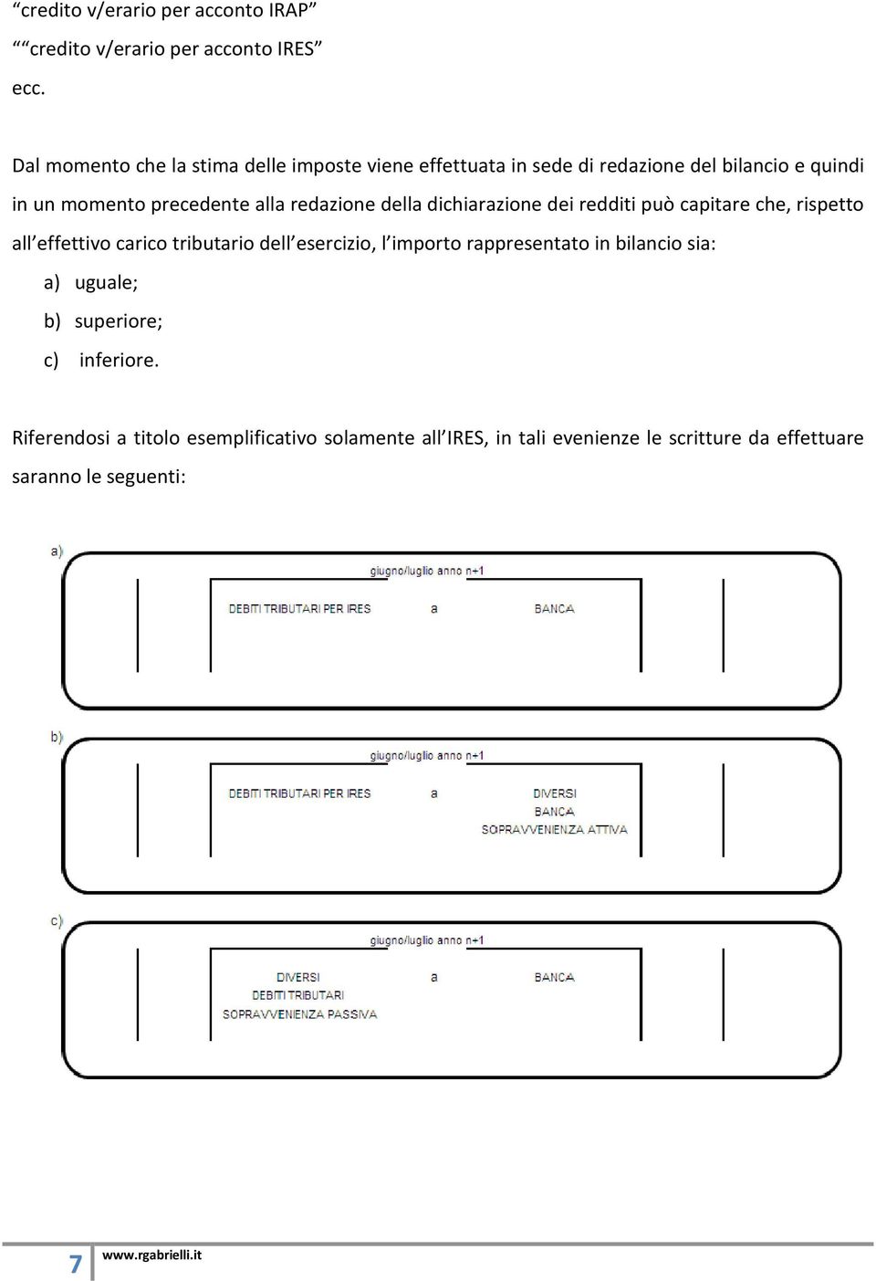 redazione della dichiarazione dei redditi può capitare che, rispetto all effettivo carico tributario dell esercizio, l importo