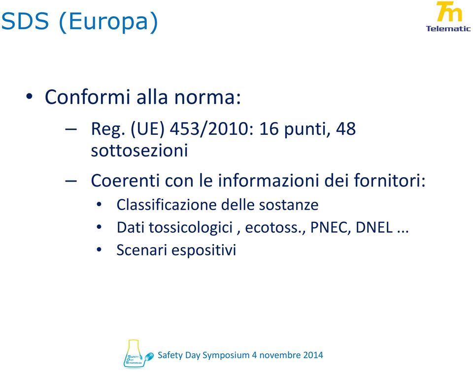 le informazioni dei fornitori: Classificazione delle