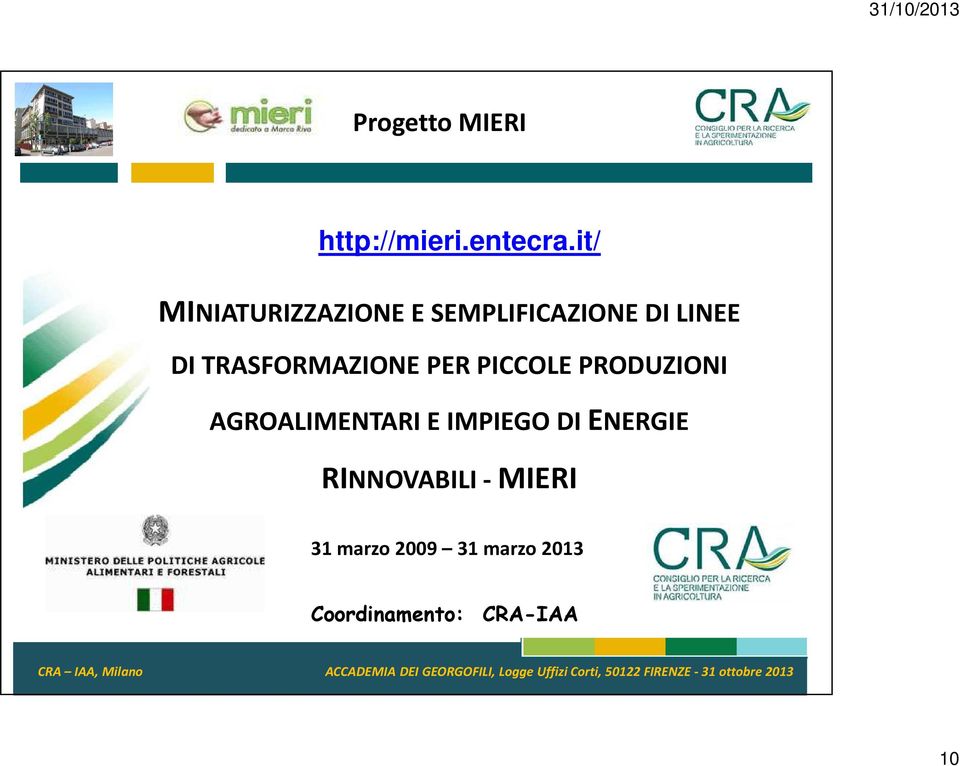 DITRASFORMAZIONE PER PICCOLE PRODUZIONI AGROALIMENTARI E