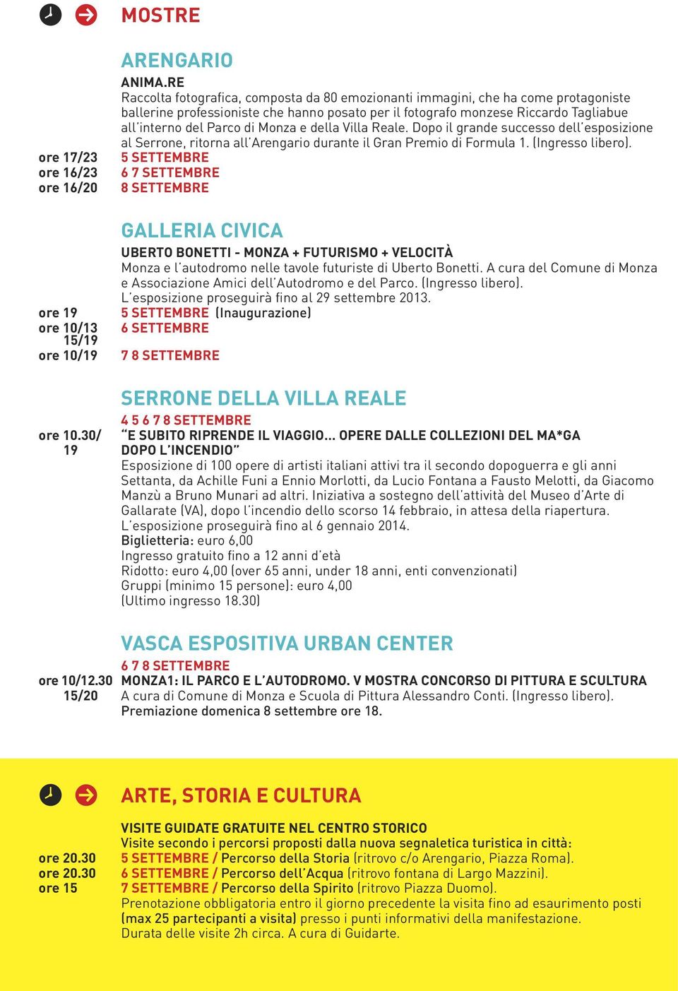 Ral. Dopo il grand succsso dll sposizion al Srron, ritorna all Arngario durant il Gran Prmio di Formula 1. (Ingrsso libro).