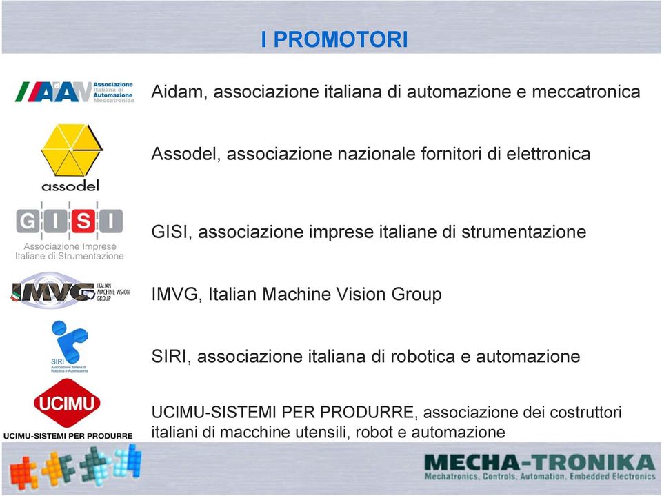 Italian Machine Vision Group SIRI, associazione italiana di robotica e automazione