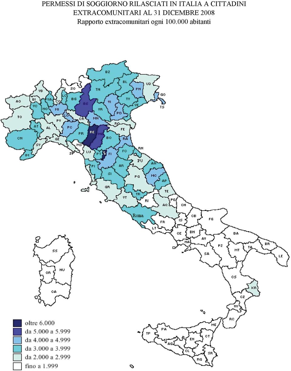 EXTRACOMUNITARI AL 31 DICEMBRE