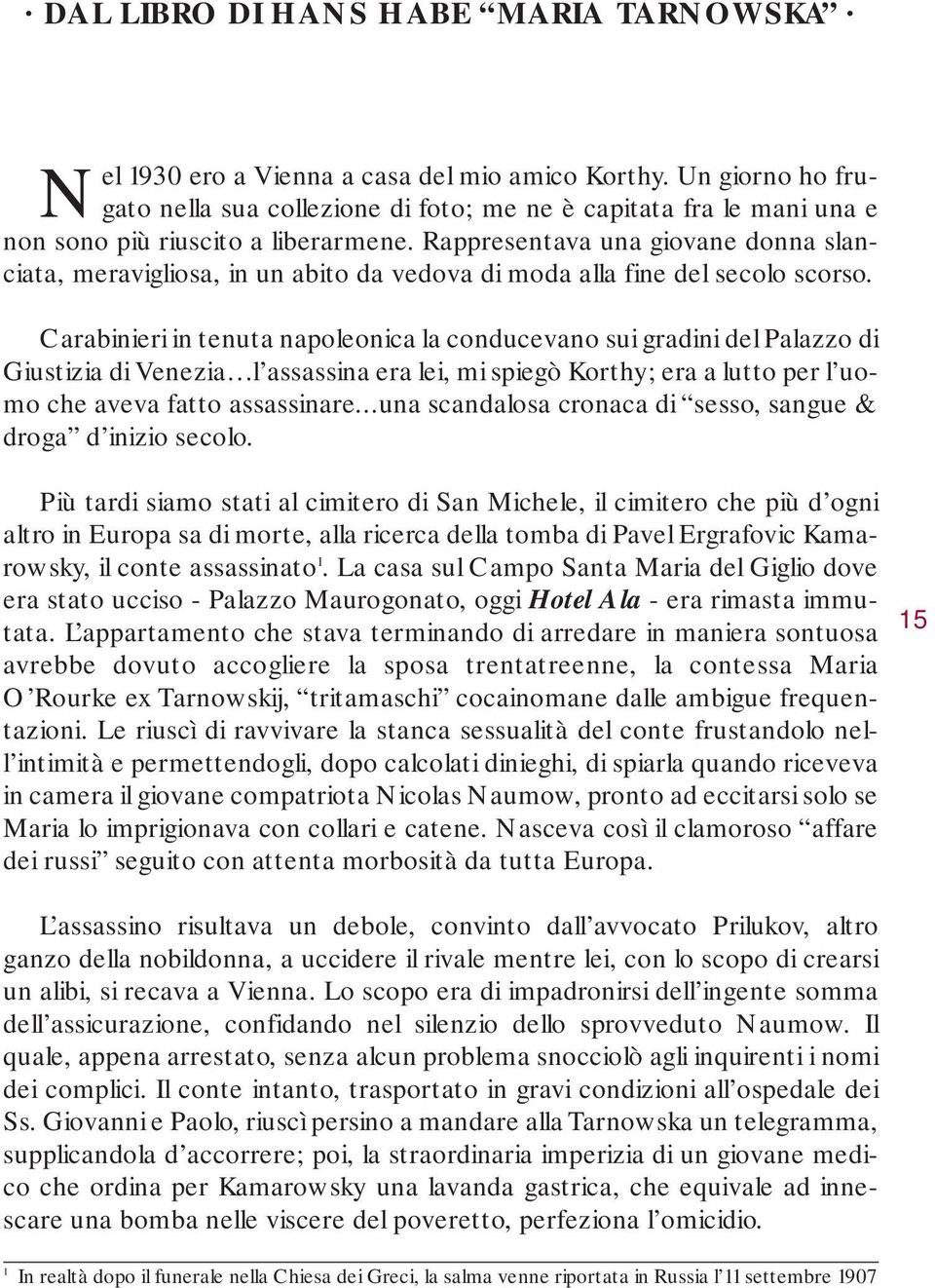 Rappresentava una giovane donna slanciata, meravigliosa, in un abito da vedova di moda alla fine del secolo scorso.