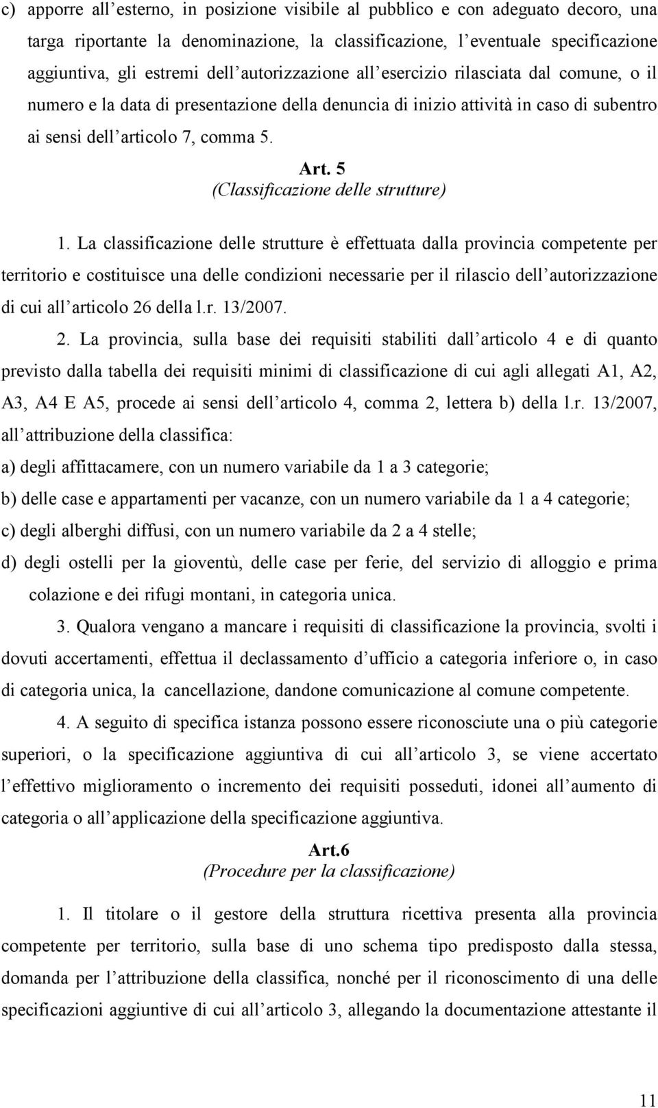 5 (Classificazione delle strutture) 1.