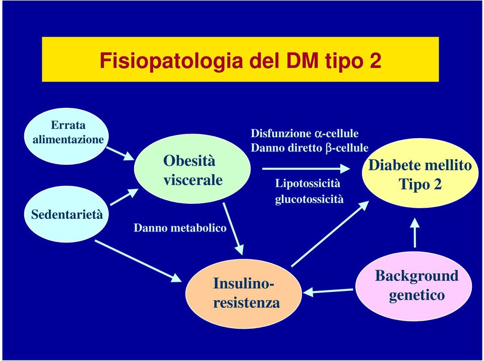 Obesità Diabete mellito viscerale Lipotossicità Tipo 2