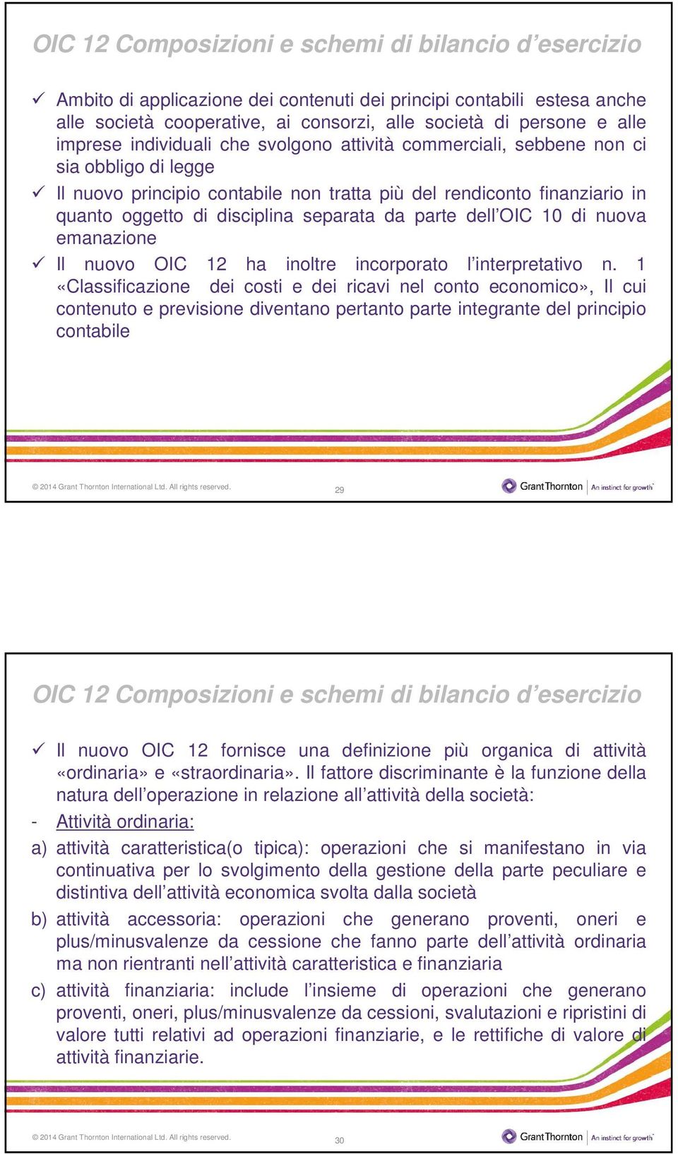 parte dell OIC 10 di nuova emanazione Il nuovo OIC 12 ha inoltre incorporato l interpretativo n.
