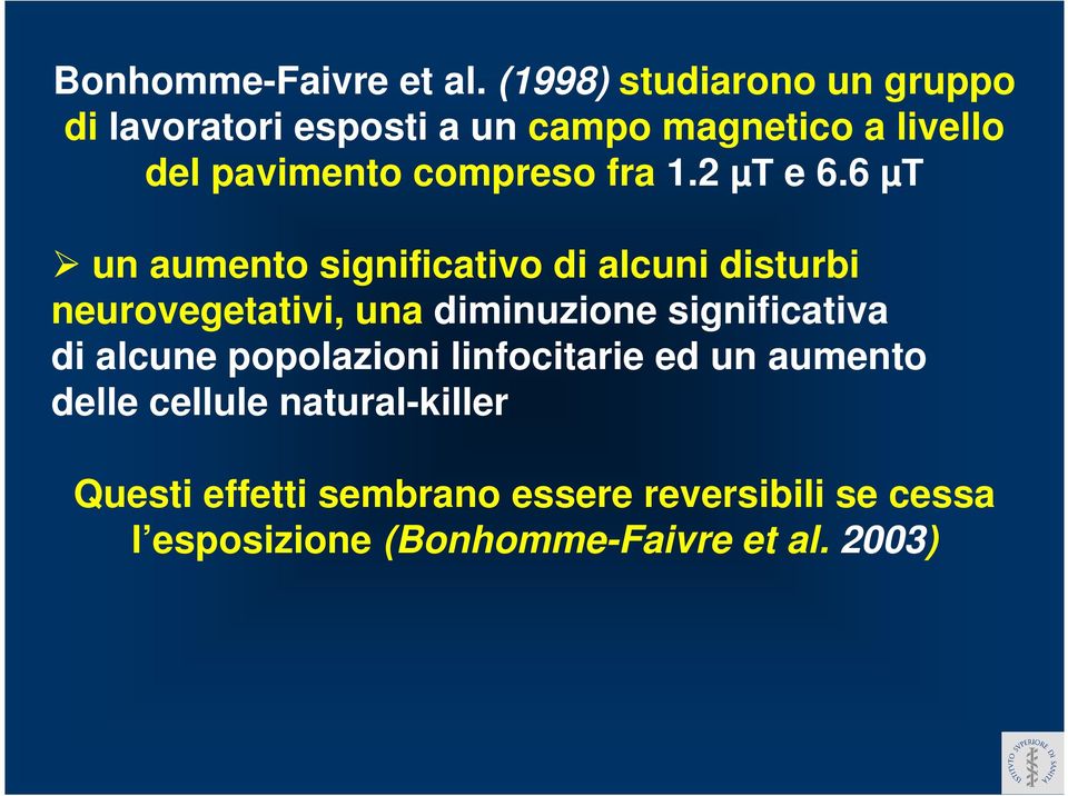 compreso fra 1.2 µt e 6.