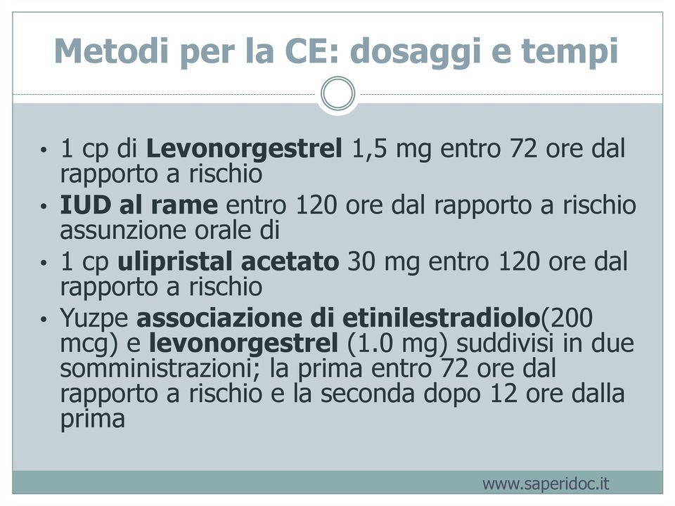 rapporto a rischio Yuzpe associazione di etinilestradiolo(200 mcg) e levonorgestrel (1.