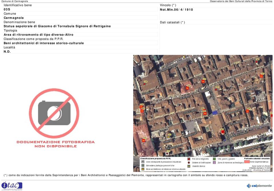 Rettigaine Area di ritrovamento