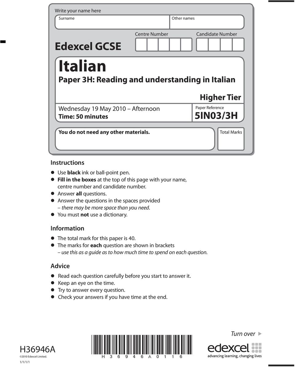 Fill in the boxes at the top of this page with your name, centre number and candidate number. Answer all questions. Answer the questions in the spaces provided there may be more space than you need.