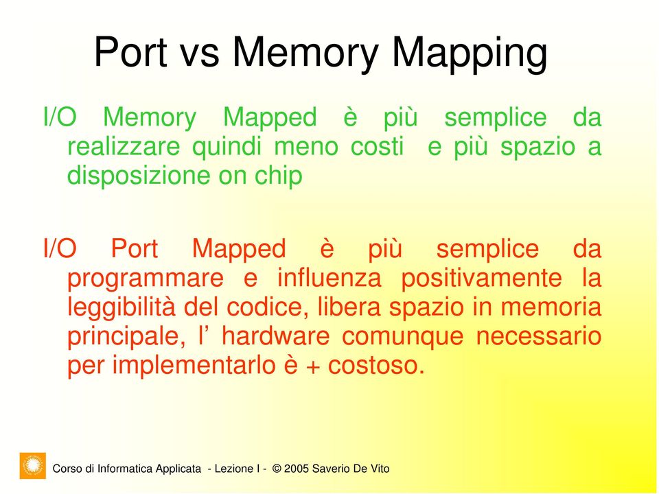 positivamente la leggibilità del codice, libera spazio in memoria principale, l hardware