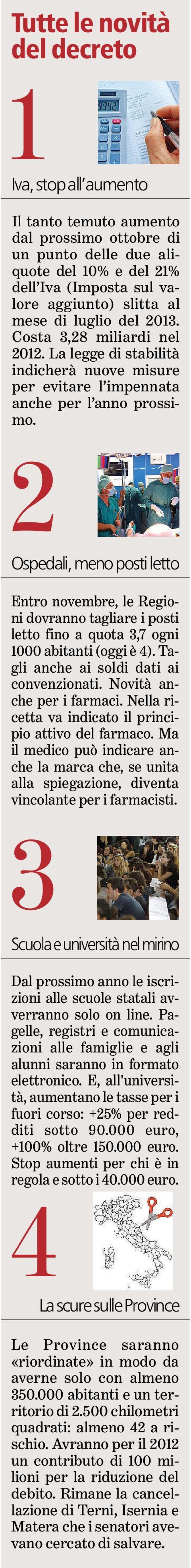 2Ospedali,menopostiletto Entro novembre, le Regioni dovranno tagliare i posti letto fino a quota 3,7 ogni 1000 abitanti (oggi è 4). Tagli anche ai soldi dati ai convenzionati.