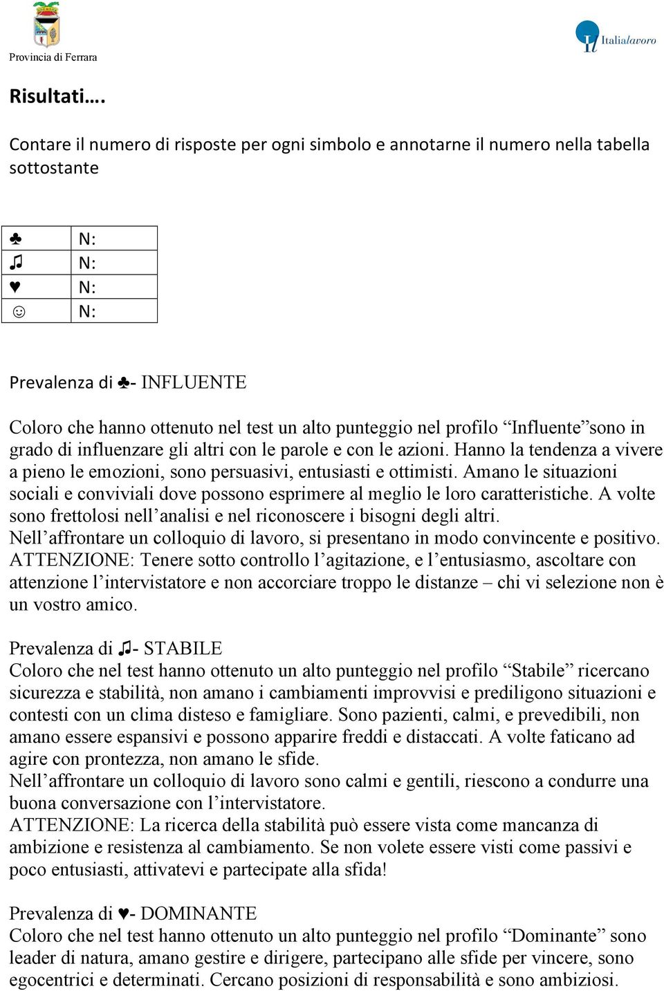 sono in grado di influenzare gli altri con le parole e con le azioni. Hanno la tendenza a vivere a pieno le emozioni, sono persuasivi, entusiasti e ottimisti.