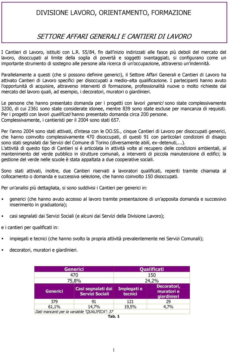 disoccupati al limite della soglia di povertà e soggetti svantaggiati, si configurano come un importante strumento di sostegno alle persone alla ricerca di un occupazione, attraverso un indennità.