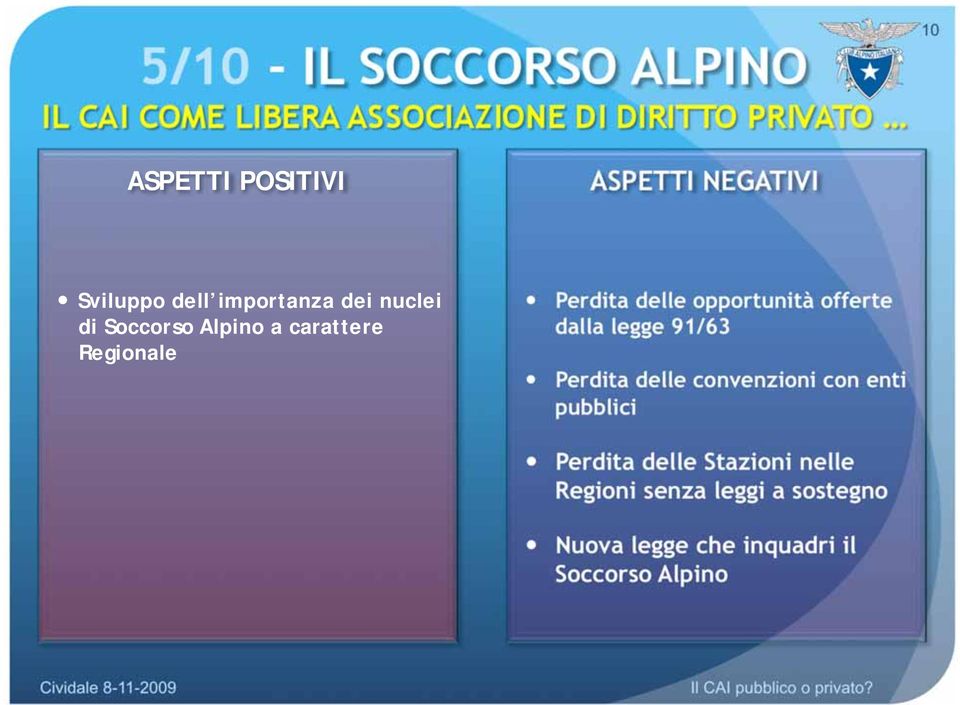 delle convenzioni con enti pubblici Perdita delle Stazioni nelle