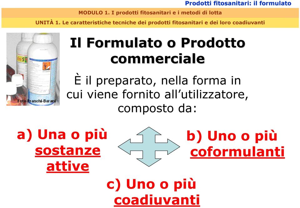 viene fornito all utilizzatore, composto da: a)una o più