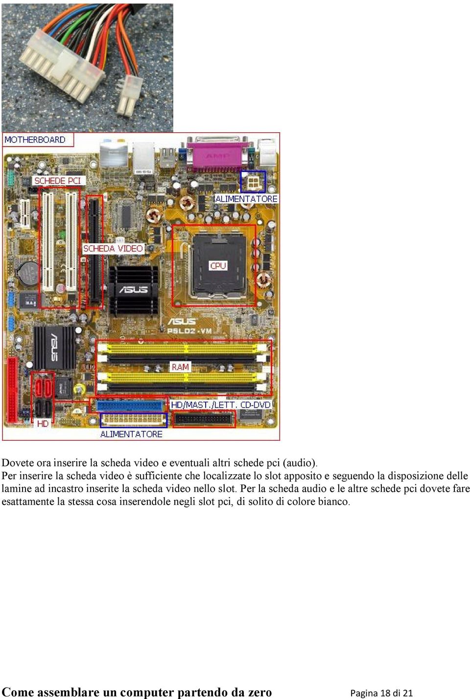 lamine ad incastro inserite la scheda video nello slot.