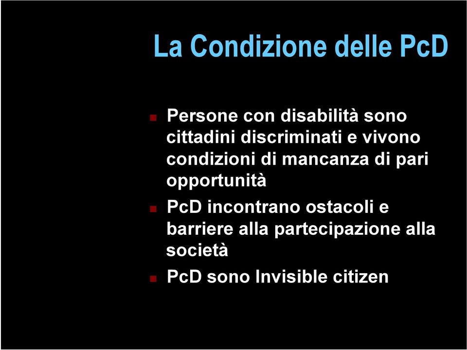 di pari opportunità PcD incontrano ostacoli e barriere