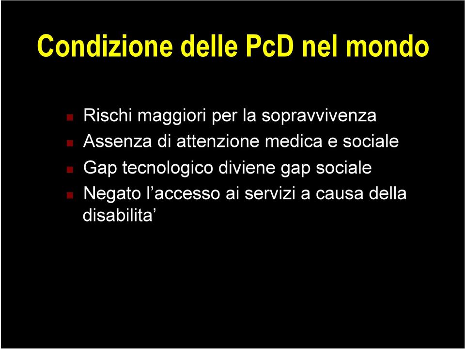 medica e sociale Gap tecnologico diviene gap