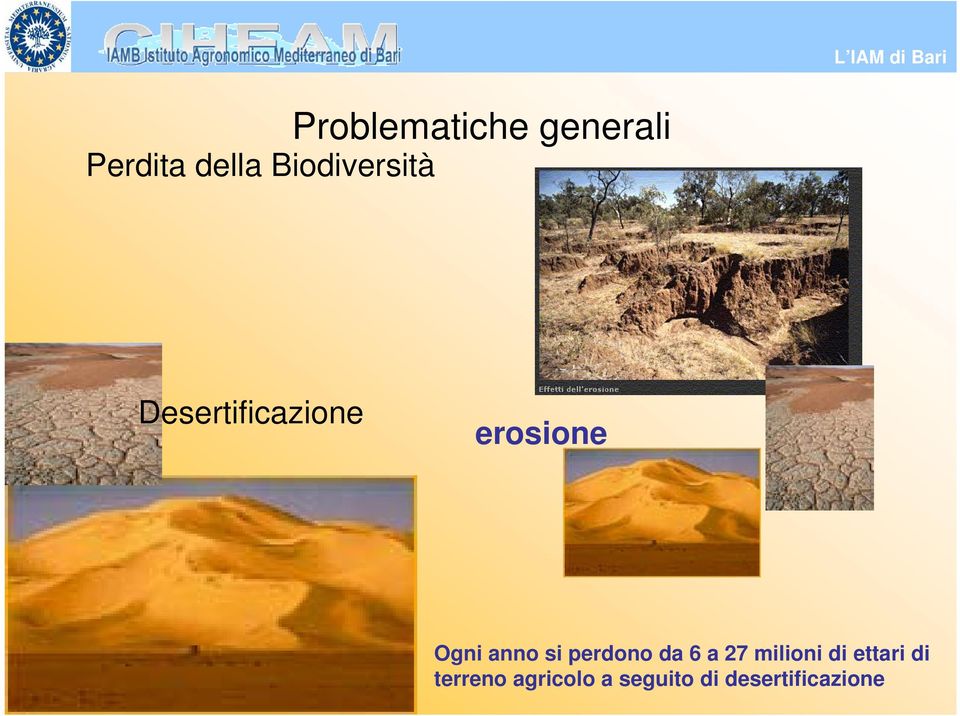 anno si perdono da 6 a 27 milioni di ettari