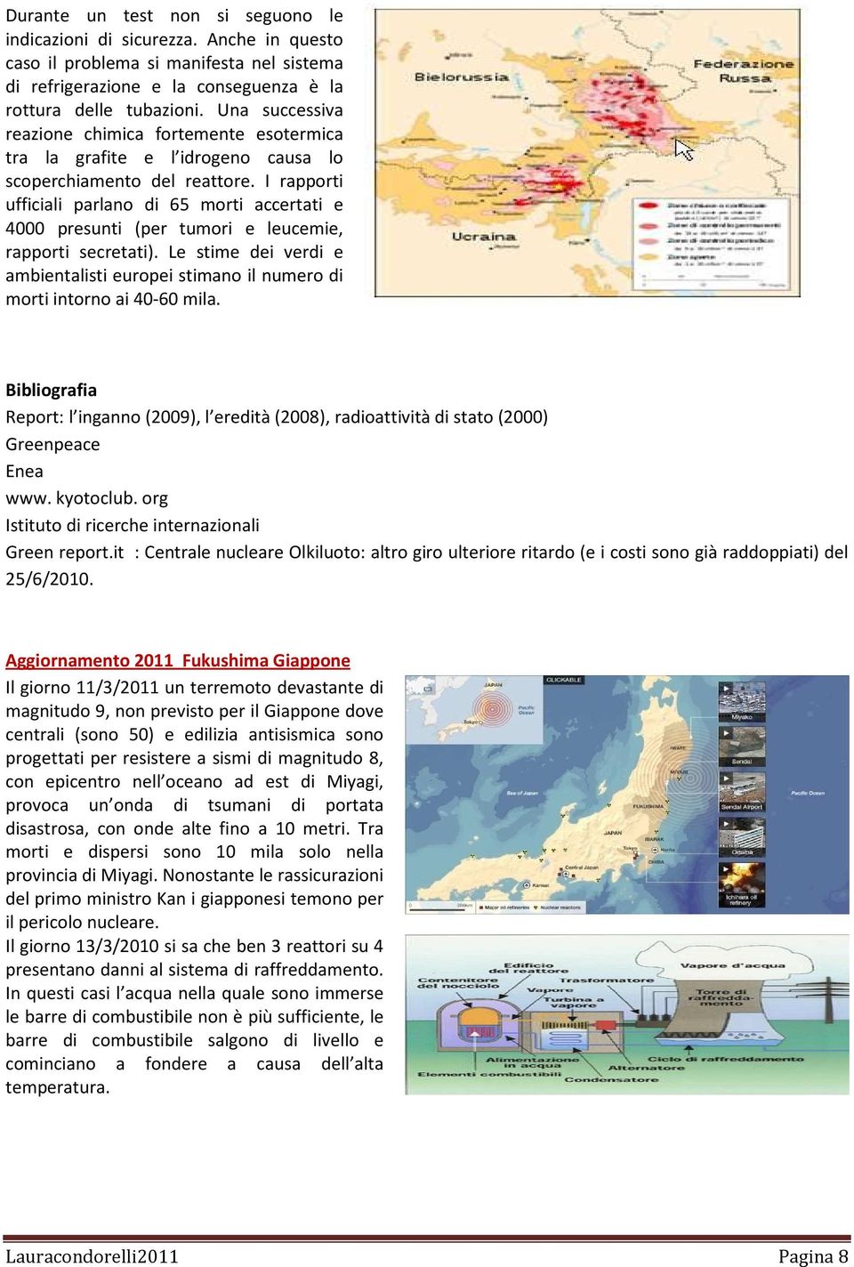 I rapporti ufficiali parlano di 65 morti accertati e 4000 presunti (per tumori e leucemie, rapporti secretati).