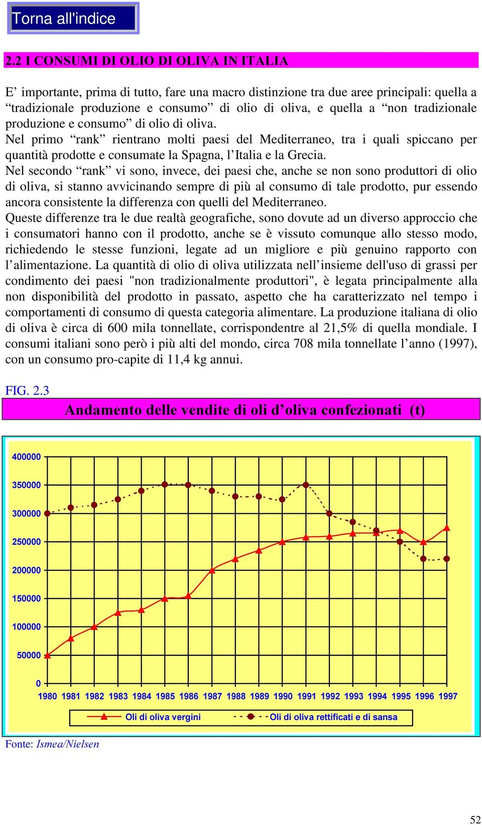 Nel secondo rank vi sono, invece, dei paesi che, anche se non sono produttori di olio di oliva, si stanno avvicinando sempre di più al consumo di tale prodotto, pur essendo ancora consistente la