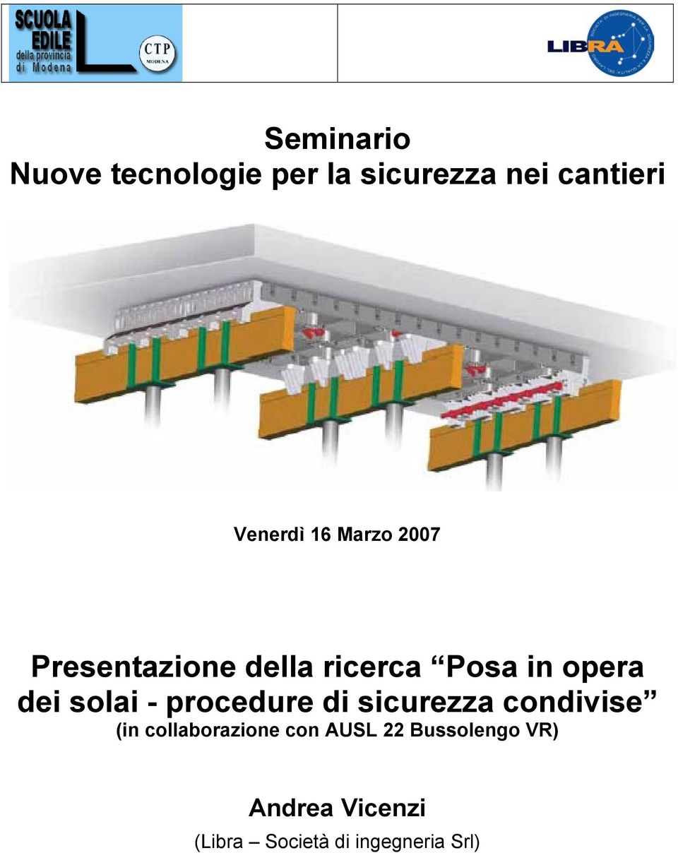 solai - procedure di sicurezza condivise (in collaborazione con